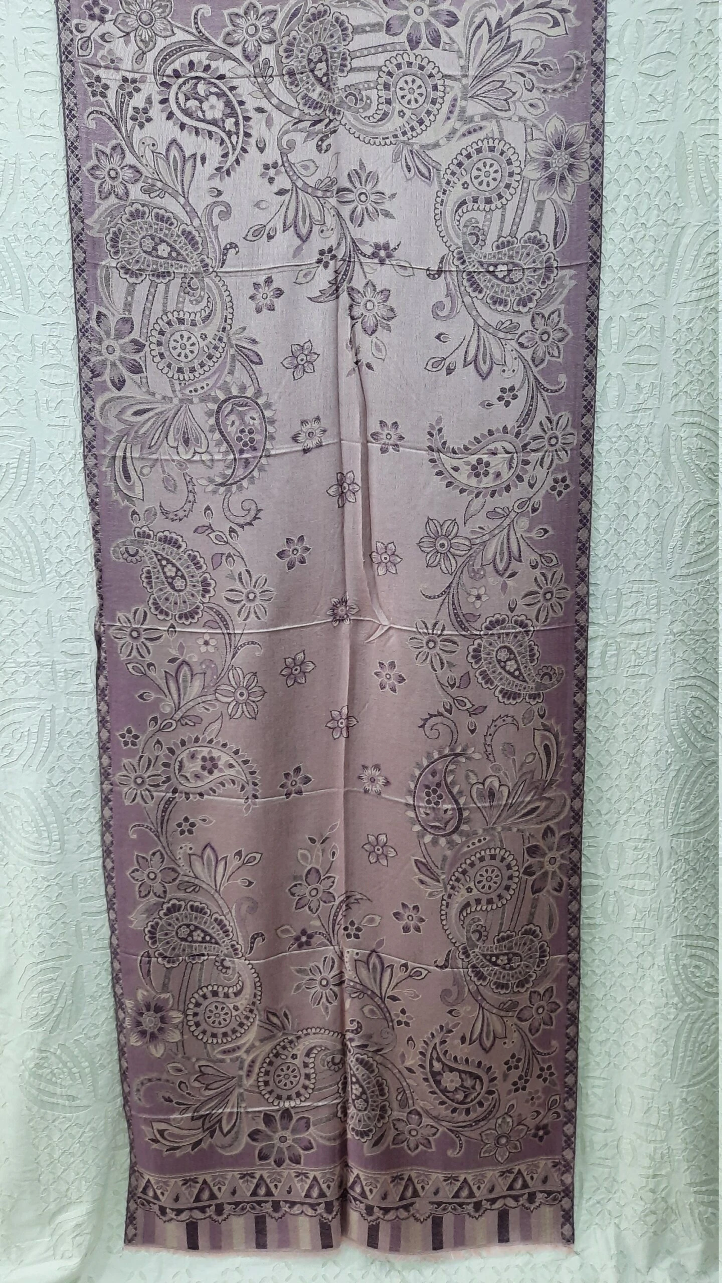 Designer Silk Pashmina Shawl,Jamawar Modal Silk Scarf,Double Shade Paisley Silk Shawl, Long Silk Scarf, Women Silk Scarf,Christmas Mas Gift 10 Designer Silk Pashmina Shawl,Jamawar Modal Silk Scarf,Double Shade Paisley Silk Shawl, Long Silk Scarf, Women Silk Scarf,Christmas Mas Gift - Image 8