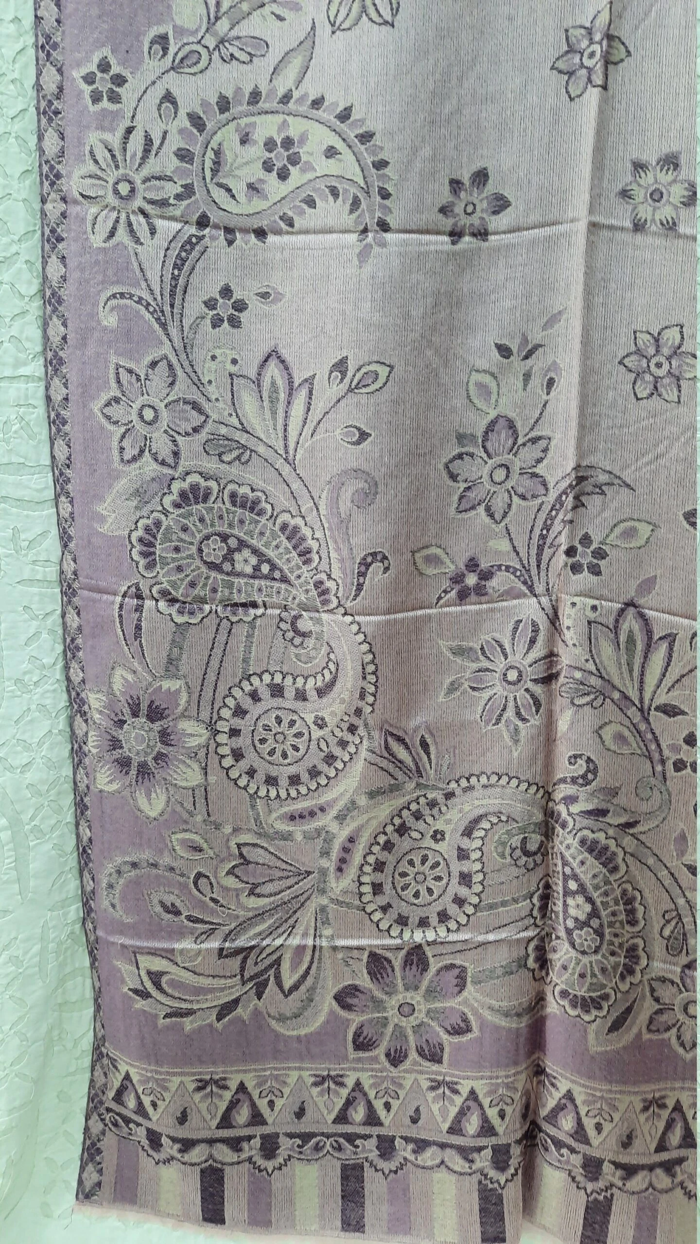 Designer Silk Pashmina Shawl,Jamawar Modal Silk Scarf,Double Shade Paisley Silk Shawl, Long Silk Scarf, Women Silk Scarf,Christmas Mas Gift 11 Designer Silk Pashmina Shawl,Jamawar Modal Silk Scarf,Double Shade Paisley Silk Shawl, Long Silk Scarf, Women Silk Scarf,Christmas Mas Gift - Image 9