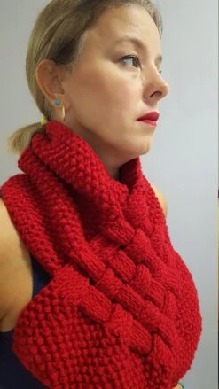 READY TO SHIP, Red Scarf, Basket Model Scarf, With Love, Straw Model Scarf, Neck Warmer, Gift For Mom, Knitted Scarf, Christmas Gift -Jewellery Soldes Boutique il fullxfull.3390670018 s787