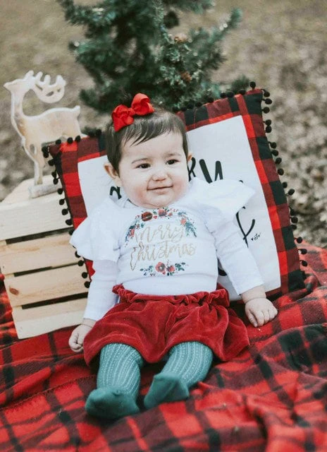 Baby Girl 1st Christmas Outfit First Christmas Dress Newborn Christmas Outfit Infant Christmas Dress 1st Christmas Dress 4 Baby Girl 1st Christmas Outfit First Christmas Dress Newborn Christmas Outfit Infant Christmas Dress 1st Christmas Dress - Image 2