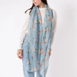 NEW Red Robin Red Breast Bird Print Scarf Wrap Christmas Gift -Jewellery Soldes Boutique il fullxfull.3398046313 tqfp