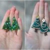 Christmas Tree Earrings Beaded Green Xmas Gift Earrings Statement Crystal New Year Jewelry -Jewellery Soldes Boutique il fullxfull.3409956385 o8mz