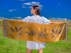 Golden Brown Silk Scarf, Pure Silk Scarf, Long Scarf, Gift For Her, Christmas Gift, Scarf For Women, Made In Greece By Kalfas -Jewellery Soldes Boutique il fullxfull.3418959819 7ukj