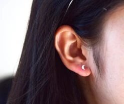 Moon Phase Silver Stud Earrings Set - Silver Handmade Moon Eclipse Studs - Great Gift/ Valentine's/ Christmas/ New Year/ Birthday/ BFF -Jewellery Soldes Boutique il fullxfull.3419361786 rfrt