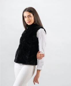 Black Velvet/Mink/Fur Vest/Holiday Gift/Handmade/Women/Fashion/Christmas Deal/by AskioFashion Furs -Jewellery Soldes Boutique il fullxfull.3420733254 k2sh