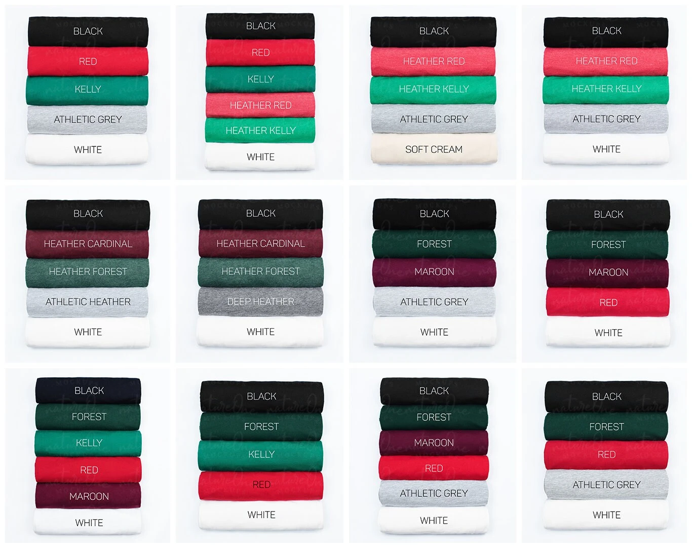 Christmas Color Chart Bundle, 24 High Resolution Images Christmas Color Charts, Bella Canvas 3001 Mockup, Festive Color Showcase T-Shirts 4 Christmas Color Chart Bundle, 24 High Resolution Images Christmas Color Charts, Bella Canvas 3001 Mockup, Festive Color Showcase T-Shirts - Image 2