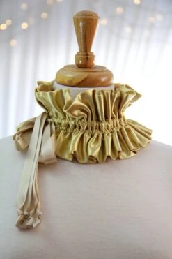 Gold Satin Statement Collar - Ballet Or Dance Collars - Victorian Fashion Choker, Ruff, Or Neck Frill - Victorian Christmas -Jewellery Soldes Boutique il fullxfull.3439389542 98b8