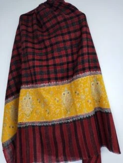 Premium Multicolor Tartan Maroon Sozni Embroidered Wedding Cashmere Large Wrap, Wedding Scarf, Christmas Gift, Valentine Shawl, Winter Wrap -Jewellery Soldes Boutique il fullxfull.3445488010 8sx6