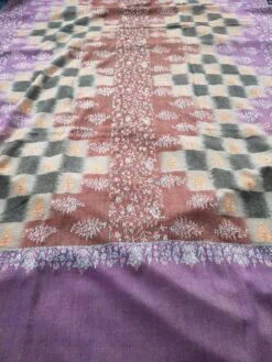 Royal Multicolor Premium Cashmere Sozni Embroidered Shawl, Wedding Wrap, Anniversary Gift. 105 X 205 Cm Large Wrap, Christmas Gift, Diwali