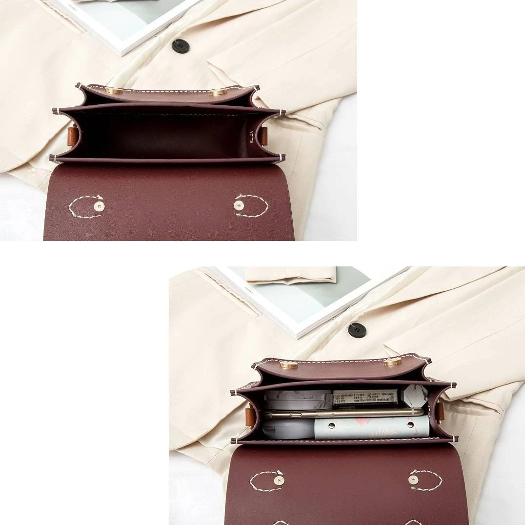 Vegan Leather Cambridge Bag Kit,Easy-To-Make Handmade Purse,3 Hours Process Hand-sewn Kawaii Handbag Christmas Gift For Women Girls 11 Vegan Leather Cambridge Bag Kit,Easy-To-Make Handmade Purse,3 Hours Process Hand-sewn Kawaii Handbag Christmas Gift For Women Girls - Image 9