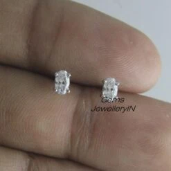 0.20ct Oval Diamond Stud Earrings, Everyday Minimalist Diamond Studs, Birthday Gifts, Wedding Gifts, Anniversary Gifts, Christmas Gifts -Jewellery Soldes Boutique il fullxfull.3458931852 f1qw