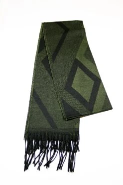 Dark Green Geometric Pattern Wool Men Scarf, Suit Scarf, Scarves For Men, Winter Scarf, Wool Fabric Scarf, Birthday Gift, Christmas Gift -Jewellery Soldes Boutique il fullxfull.3465449574 5ub9 1