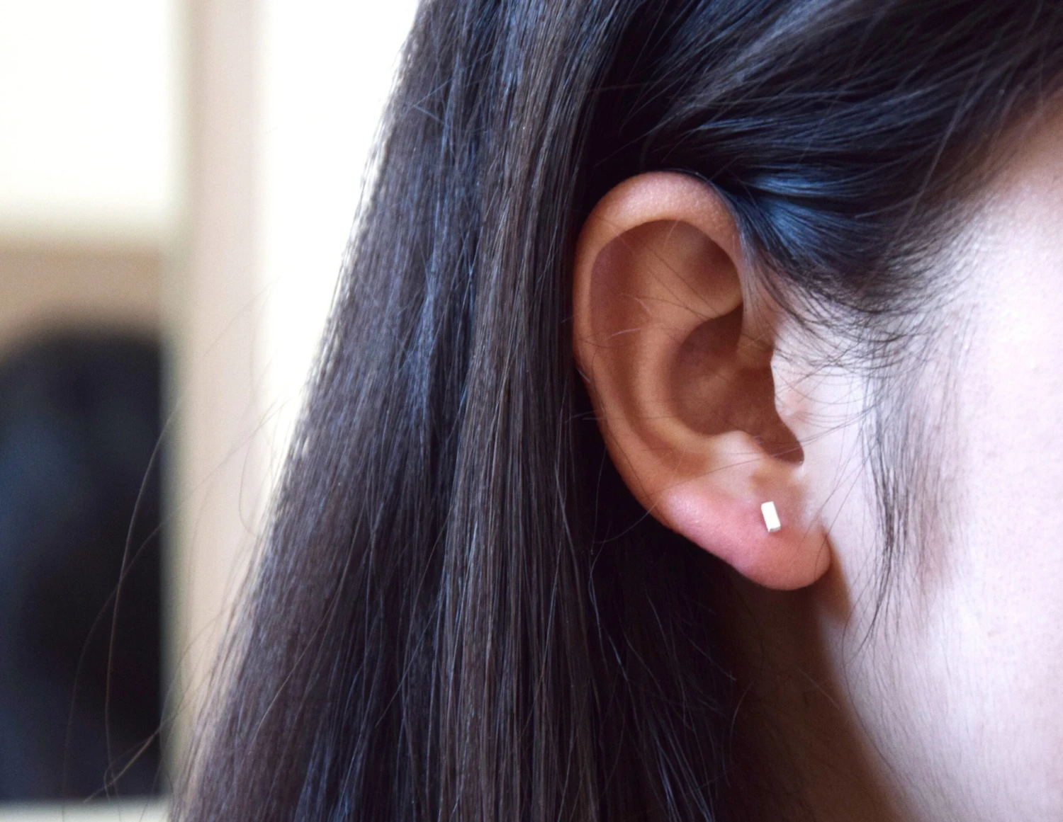 Tiny Small Simple Bar Studs - Minimalist Silver Studs - Handmade Simple Studs - Great Gift/ Valentine's/ Christmas/ New Year/ Birthday/ BFF 6 Tiny Small Simple Bar Studs - Minimalist Silver Studs - Handmade Simple Studs - Great Gift/ Valentine's/ Christmas/ New Year/ Birthday/ BFF - Image 4