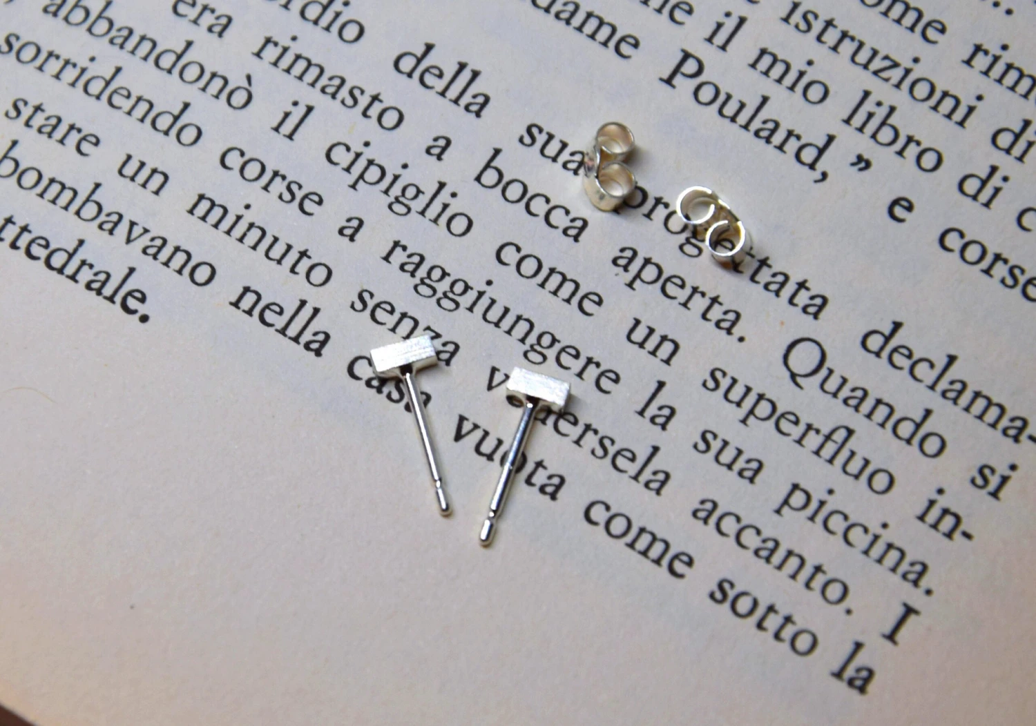 Tiny Small Simple Bar Studs - Minimalist Silver Studs - Handmade Simple Studs - Great Gift/ Valentine's/ Christmas/ New Year/ Birthday/ BFF 7 Tiny Small Simple Bar Studs - Minimalist Silver Studs - Handmade Simple Studs - Great Gift/ Valentine's/ Christmas/ New Year/ Birthday/ BFF - Image 5