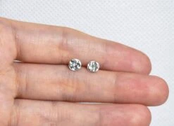 Hammered Square/ Round Disc Studs - Handmade Simple Earrings - Silver Studs - Great Gift/ Valentine's/ Christmas/ New Year/ Birthday/ BFF -Jewellery Soldes Boutique il fullxfull.3475728905 ootb
