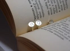 Initial Letter & Lucky Number Silver Studs - Handmade Simple Round Disc Studs - Great Gift/ Valentine's/ Christmas/ New Year/ Birthday/ BFF