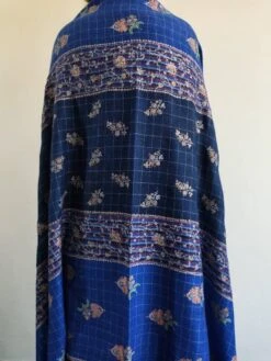 GI Pashmina, Jamawar Shawl, Sozni Embroidered Blue Wedding Cashmere Large Wrap, Wedding Scarf, Christmas Gift, Valentine Shawl, Winter Schal
