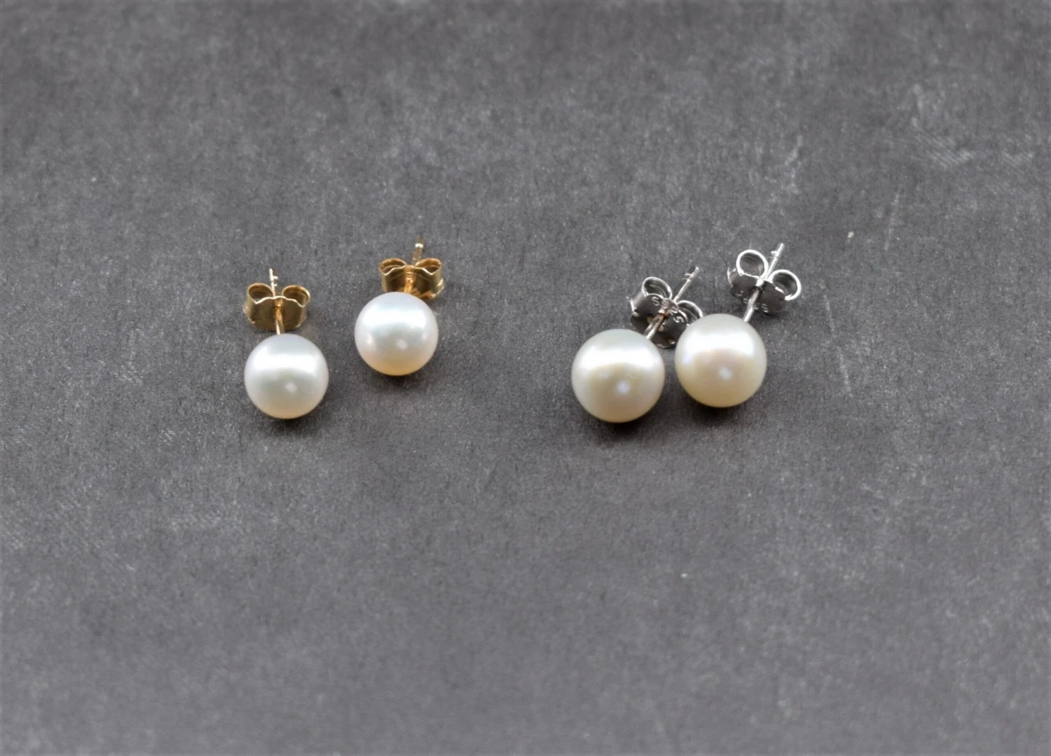 14K Gold Pearl Stud Earrings, Freshwater Pearl Earrings, Round Pearl Earrings, Christmas Gift White Pearl Earrings, Real Pearl Earrings, 8 14K Gold Pearl Stud Earrings, Freshwater Pearl Earrings, Round Pearl Earrings, Christmas Gift White Pearl Earrings, Real Pearl Earrings, - Image 6