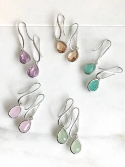 Silver Charcoal Drop Earrings. Charcoal Grey Teardrop Drop Earrings. Gift For Her. Dangle Earrings. Modern Drop Earrings. Christmas Gift. -Jewellery Soldes Boutique il fullxfull.3492386822 sp1c