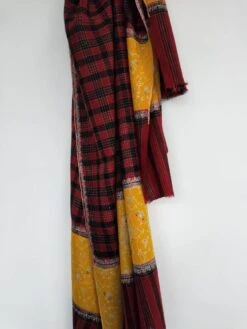 Premium Multicolor Tartan Maroon Sozni Embroidered Wedding Cashmere Large Wrap, Wedding Scarf, Christmas Gift, Valentine Shawl, Winter Wrap -Jewellery Soldes Boutique il fullxfull.3493151779 4f39