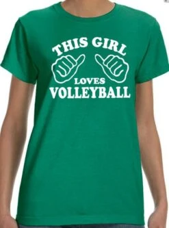 Volleyball Shirt This Girls Loves Volleyball - Christmas Gift - Womens T Shirt Friend Gift Idea For Athletic Sports Group Team Beach Lover