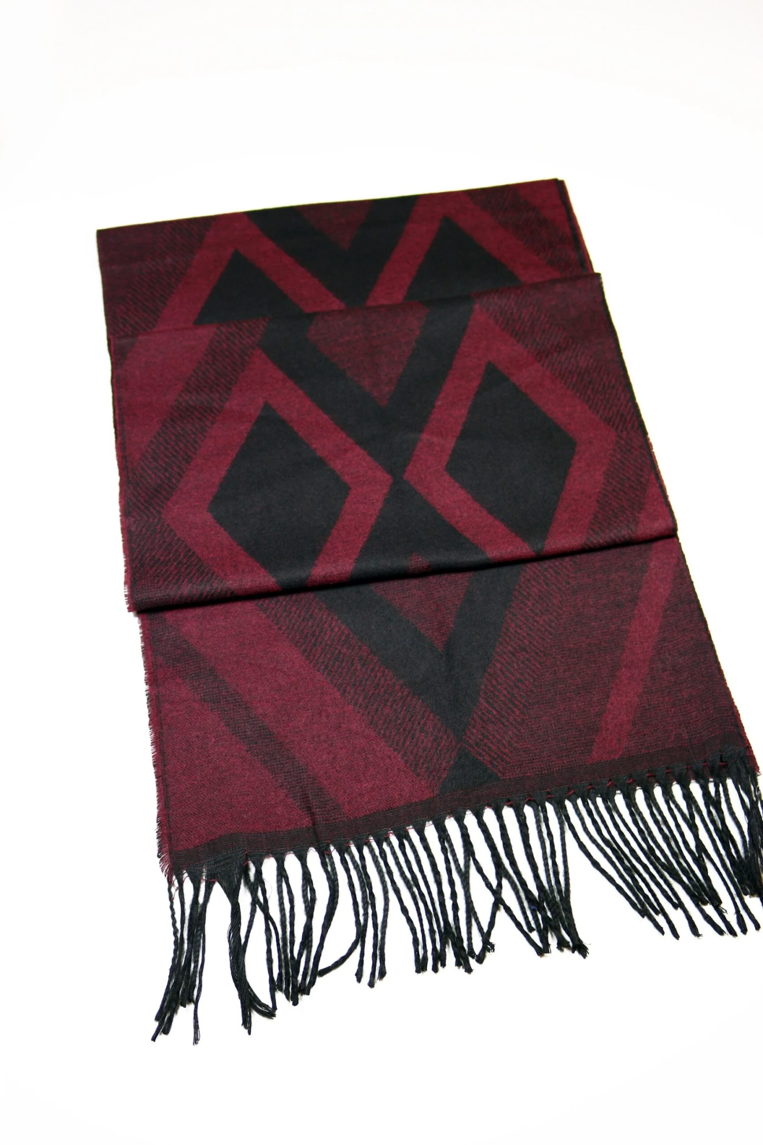 Burgundy Geometric Pattern Wool Men Scarf, Suit Scarf, Scarves For Men, Winter Scarf, Wool Fabric Scarf, Birthday Gift, Christmas Gift 3 Burgundy Geometric Pattern Wool Men Scarf, Suit Scarf, Scarves For Men, Winter Scarf, Wool Fabric Scarf, Birthday Gift, Christmas Gift
