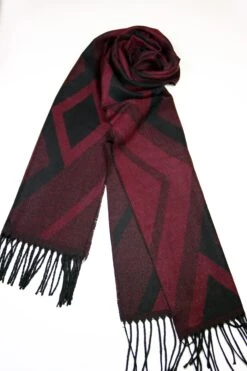 Burgundy Geometric Pattern Wool Men Scarf, Suit Scarf, Scarves For Men, Winter Scarf, Wool Fabric Scarf, Birthday Gift, Christmas Gift 9 Burgundy Geometric Pattern Wool Men Scarf, Suit Scarf, Scarves For Men, Winter Scarf, Wool Fabric Scarf, Birthday Gift, Christmas Gift -Jewellery Soldes Boutique il fullxfull.3513098393 ojhu