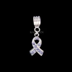 Swarovski Crystal Ovarian Cervical Cancer Awareness Ribbon PTSD Myasthenia Gravis Anxiety Fit European Charm Bracelet Jewelry Christmas Gift -Jewellery Soldes Boutique il fullxfull.3515663568 19sp