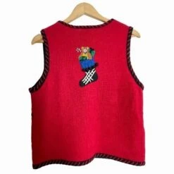 Vest Christmas Womens SMALL 3D Teddy Bears Presents -Jewellery Soldes Boutique il fullxfull.3523483962 6dll