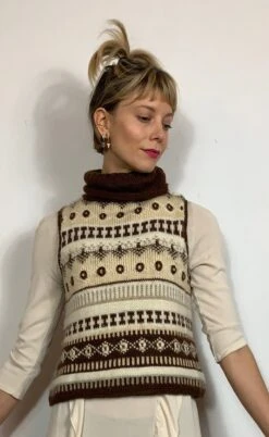 BLUNAUTA Vintage Knit Vest, Vintage Knit, Vintage Vest, Winter Vest, Knit Wear, Christmas Sweater. -Jewellery Soldes Boutique il fullxfull.3525338652 s89c