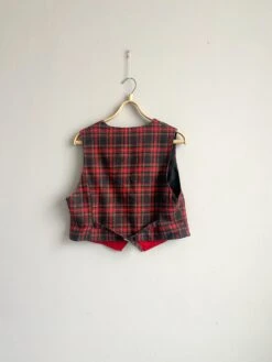 Vintage 90s Red Tartan Vest Women Christmas Waistcoat Red Checkered Vest Red Plaid Vest M Heart Tartan Vest Women Red Waistcoat Tartan Top -Jewellery Soldes Boutique il fullxfull.3527594754 ndo2