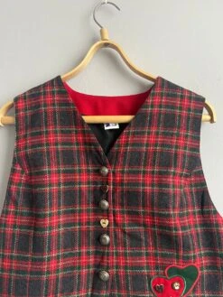 Vintage 90s Red Tartan Vest Women Christmas Waistcoat Red Checkered Vest Red Plaid Vest M Heart Tartan Vest Women Red Waistcoat Tartan Top -Jewellery Soldes Boutique il fullxfull.3527595154 jsla