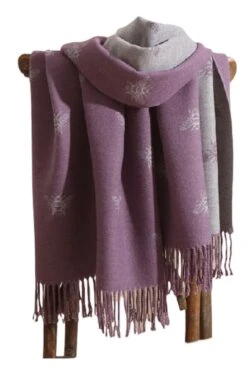 Winter Warmer Reversible Thick Long Bumble Bee Print Fashion Scarf Blanket Wrap Gifts Personalised || For Christmas -Jewellery Soldes Boutique il fullxfull.3528387899 aauh