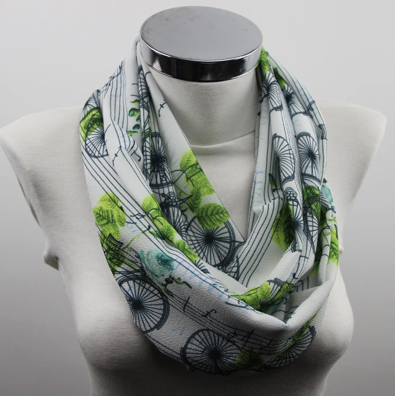 Retro Bicycle Infinity Scarf, Digital Printed Scarf, Christmas Gift, Perfect For Gift, Bicycle Design Scarf, Loop Scarf, Circle Scarf, Gifts 12 Retro Bicycle Infinity Scarf, Digital Printed Scarf, Christmas Gift, Perfect For Gift, Bicycle Design Scarf, Loop Scarf, Circle Scarf, Gifts - Image 10