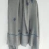 Super Soft And Light Weight Grey Sozni Embroidered Kashmiri Shawl, Wedding Stole,Travel Wrap, Christmas Gift, New Year Gift 205x 105 Cm