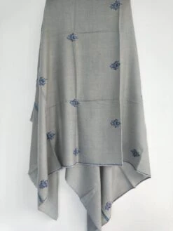 Super Soft And Light Weight Grey Sozni Embroidered Kashmiri Shawl, Wedding Stole,Travel Wrap, Christmas Gift, New Year Gift 205x 105 Cm -Jewellery Soldes Boutique il fullxfull.3562292347 7biv
