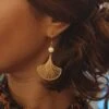 Golden Collection - Ginkgo Leaf Gold Earrings. Jewelry For Women. Christmas Jewelry Gift -Jewellery Soldes Boutique il fullxfull.3647501613 2vsc