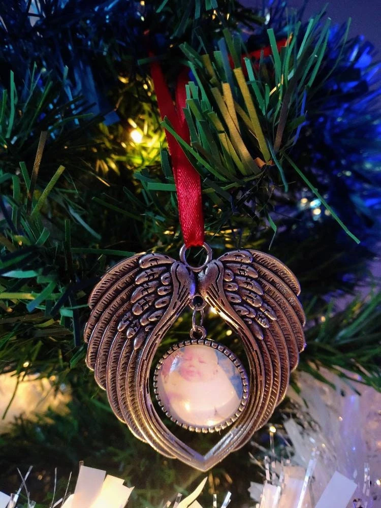 Christmas Tree Decoration Medallion Keepsake Memorial Tribute Mourning With Ribbon Cabochon Of Your Choice Also For Jewelry Wedding Bridal Bouquet 5 Christmas Tree Decoration Medallion Keepsake Memorial Tribute Mourning With Ribbon Cabochon Of Your Choice Also For Jewelry Wedding Bridal Bouquet - Image 3