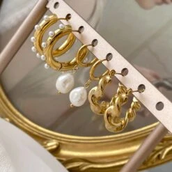 18K GOLD Twist Spiral Huggie Hoop Earrings Modern Twisted Croissant Bold Chunky Hoops Minimalist Earrings WATERPROOF Christmas Gift For Her 13 18K GOLD Twist Spiral Huggie Hoop Earrings Modern Twisted Croissant Bold Chunky Hoops Minimalist Earrings WATERPROOF Christmas Gift For Her -Jewellery Soldes Boutique il fullxfull.3755831042 71gn