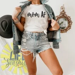 Mom AF Shirt, Mom Shirt, Mom Gift, Mom Birthday Gift, Mom Christmas Gift, Mom Life Shirt, Mama Bear Shirt, Pregnancy Gender Reveal -Jewellery Soldes Boutique il fullxfull.3824711529 8lm8