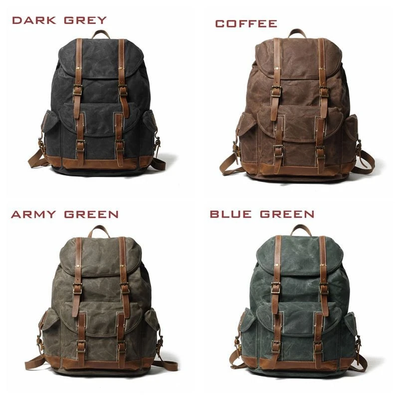 Waxed Canvas Backpack, Handmade Rucksack, School Backpack, Mens Laptop Backpack, Large Travel Backpack, Christmas Gifts, Dad Birthday Gifts 12 Waxed Canvas Backpack, Handmade Rucksack, School Backpack, Mens Laptop Backpack, Large Travel Backpack, Christmas Gifts, Dad Birthday Gifts - Image 10