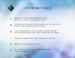 Lock Of Hair Keepsake Ring, Custom Resin Jewelry, Clear Memorial Ring, Loss Of Loved One Gift, Mum Dad Nan Christmas Gift Horse Hair Jewelry -Jewellery Soldes Boutique il fullxfull.3854133449 o5ez