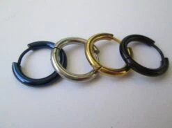 12 Mm., Hoop Earrings Men, Women, Ear Helix, Simple, Minimalist, Spain, Christmas Gift, Anniversary Gift, Boyfriend Gift.