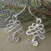 Celtic Tree Sterling Silver Wire Earrings, Christmas Tree Earrings, Christmas Gift, Women, Holiday Tree Of Life, Celtic Knot, Celtic Jewelry -Jewellery Soldes Boutique il fullxfull.391781640 c75y