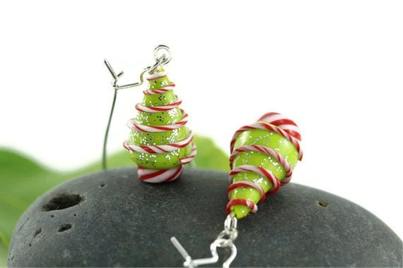 Christmas Earrings, Holiday Jewelry, Christmas Jewelry, Holiday Earrings, Christmas Tree, Whimsical Unique Teacher's Gift Stocking Stuffer 5 Christmas Earrings, Holiday Jewelry, Christmas Jewelry, Holiday Earrings, Christmas Tree, Whimsical Unique Teacher's Gift Stocking Stuffer - Image 3