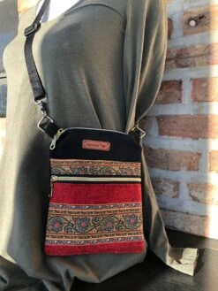 Mini Crossbody Canvas Bag~ For Smartphone ,Travel ,ID, Cash ~ 6.5 In X 8 In ~ Vintage French Floral ~Christmas ~Thanksgiving -Jewellery Soldes Boutique il fullxfull.3967131585 gbju