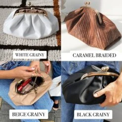 Leather Pouch Bag White,Handmade Frame Pouch Bag,White Leather Clutch Pouch,Women's Clutch,Cloud Clutch,Christmas Gift Idea,Evening Purse 17 Leather Pouch Bag White,Handmade Frame Pouch Bag,White Leather Clutch Pouch,Women's Clutch,Cloud Clutch,Christmas Gift Idea,Evening Purse -Jewellery Soldes Boutique il fullxfull.4000616180 teo4