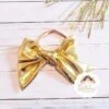 Gold Metallic Bow Nylon Headband, Girls Bow, Bow Hair Clip, Wedding Hair Clip, Gold Bow, Toddler Hair Clip, Newborn Headbands, Christmas Bow