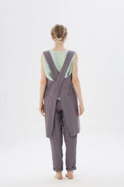 Cute Apron / KITCHEN APRON With Pockets / Japanese Style Linen Apron - Vegas / Christmas Gift