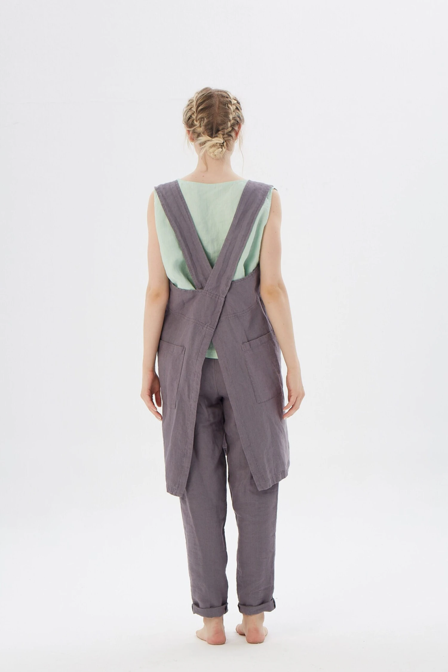 Cute Apron / KITCHEN APRON With Pockets / Japanese Style Linen Apron - Vegas / Christmas Gift 3 Cute Apron / KITCHEN APRON With Pockets / Japanese Style Linen Apron - Vegas / Christmas Gift